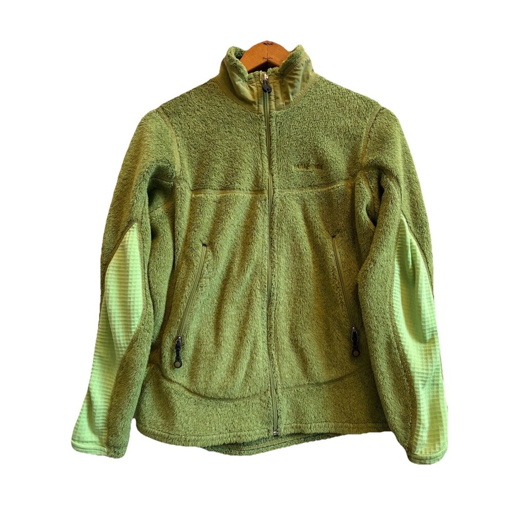 Vintage Patagonia USA Green Full Zip Hiking Outdoor Fleece Polartec Jacket Sz S